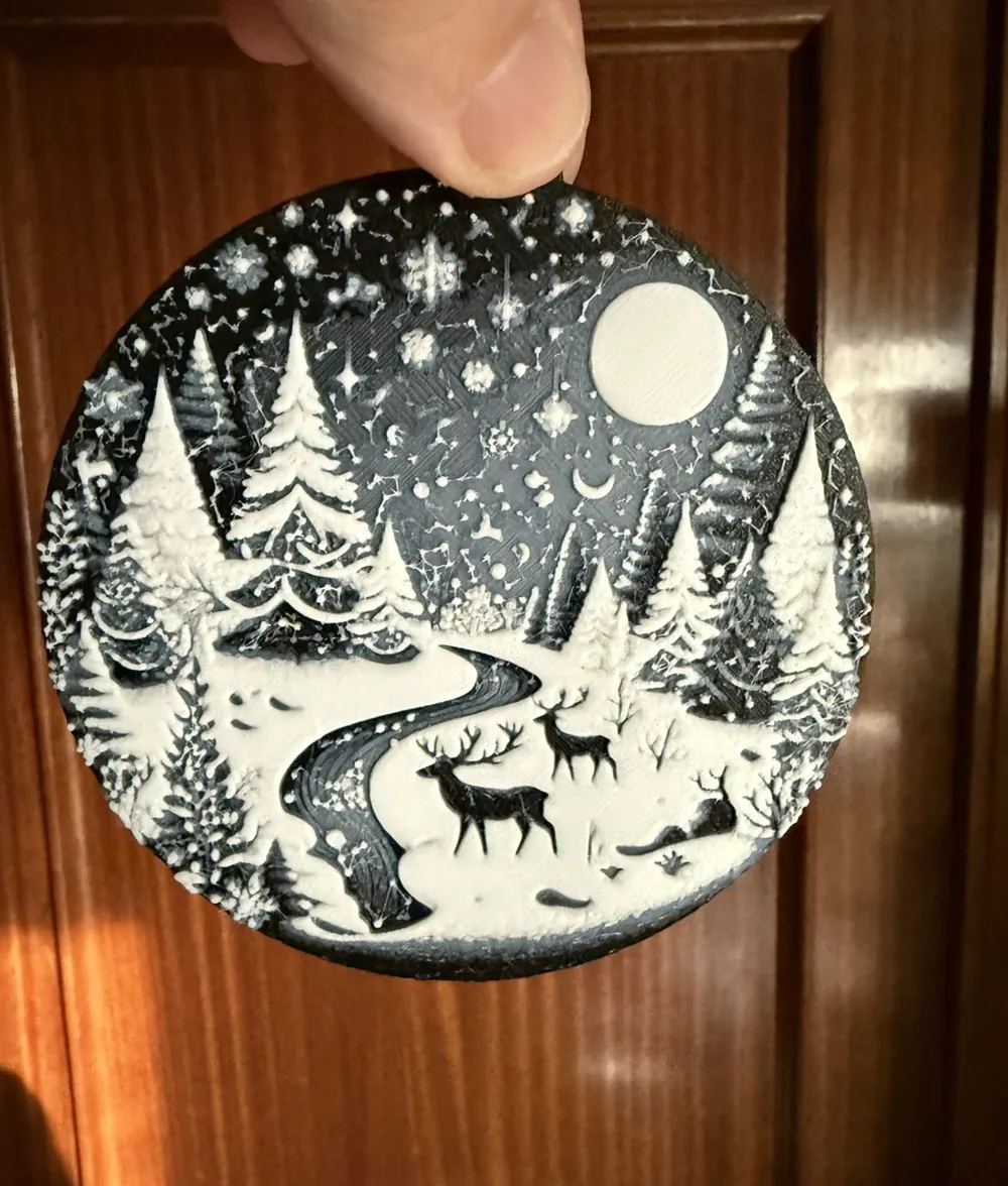 Christmas landscape in snow globe by Mysstra 3Dart