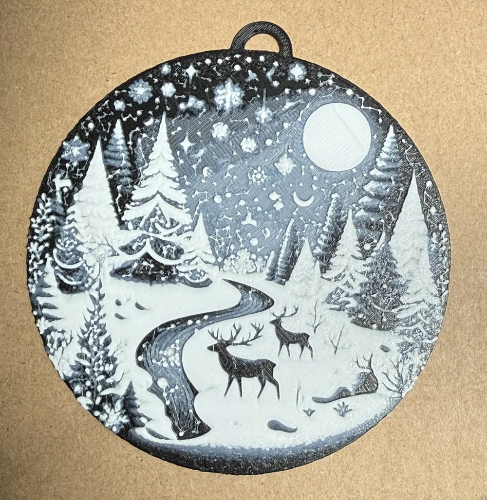 Christmas landscape in snow globe by Mysstra 3Dart