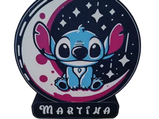 Lampada notturna Stitch sulla luna