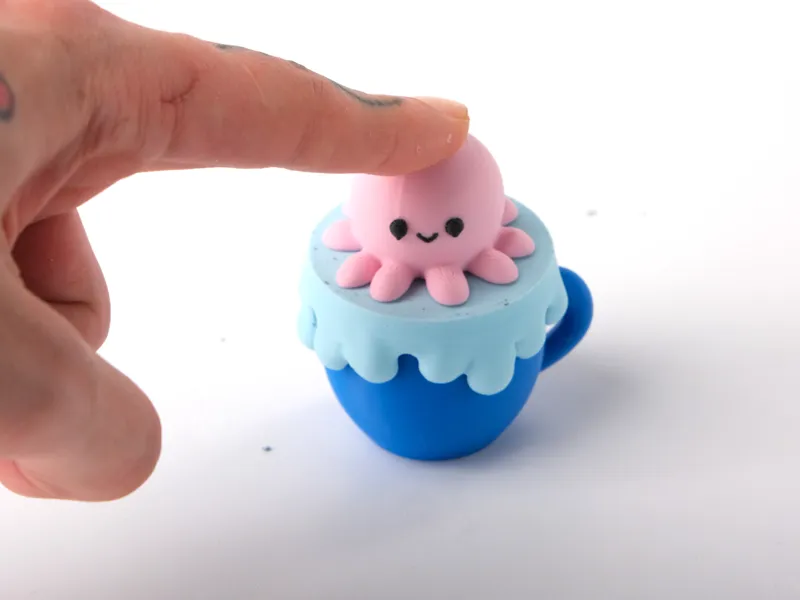 Adorable Octopus Clicker Toy with a Cup Base