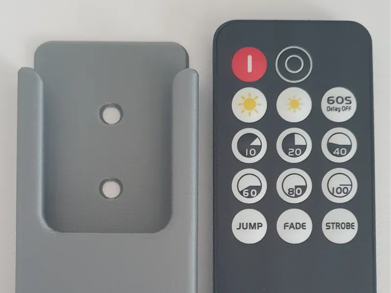 Remote control holder for LED