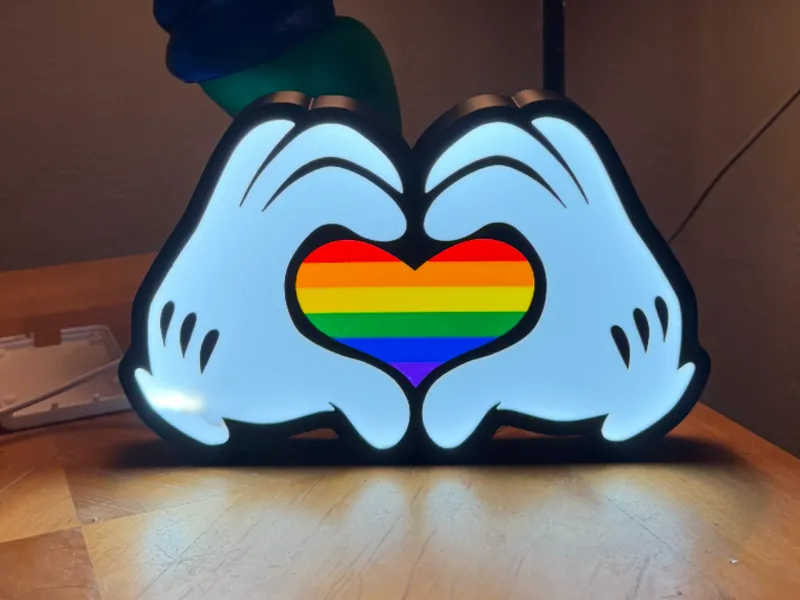 Pride Cartoon Gloves LED Lightbox (2 AMS)