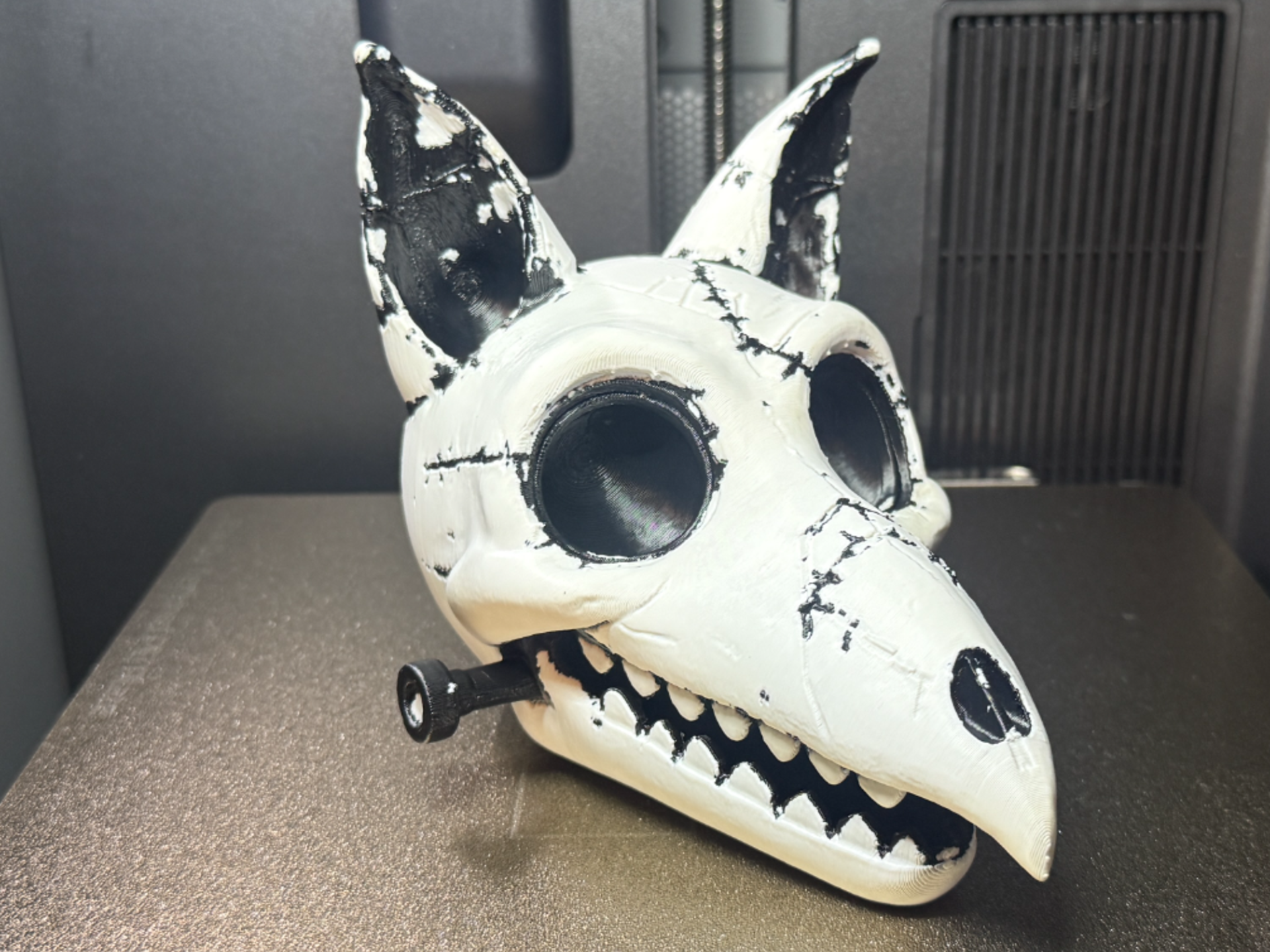 Reanimated Gothic Dog Skull (Stylised)