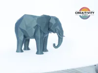 Statue d'éléphant bas-poly Tembo — photo 2