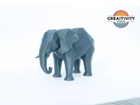Statue d'éléphant bas-poly Tembo — photo 3