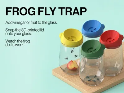 Frog Fruit Fly Trap Lid (IKEA IVRIG & Scalable)