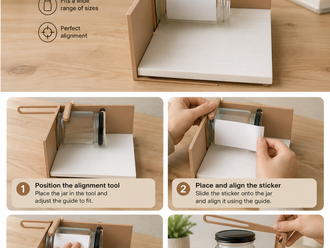 Multi-Size Label Alignment Fixture