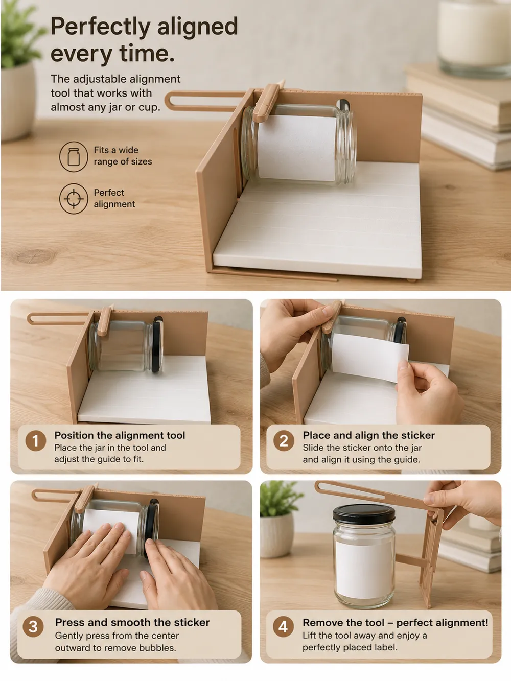 Multi-Size Label Alignment Fixture - Free 3D Print Model - MakerWorld