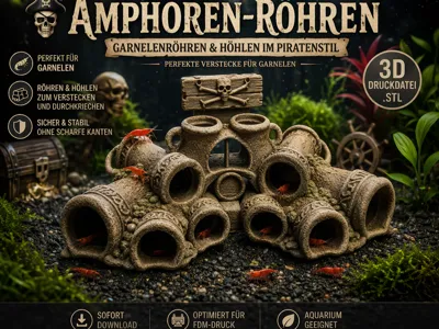 Shrimp Tube, Pirates, Aquarium, Fish Hideout
