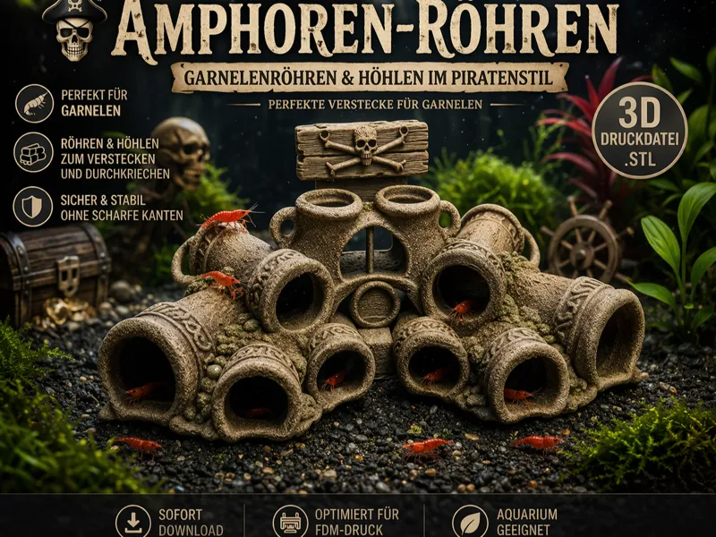 Garnelenröhre, Piraten, Aquarium, Fischversteck