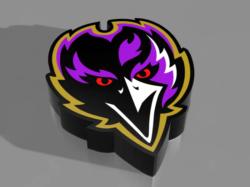Baltimore Raven Front Face Lightbox