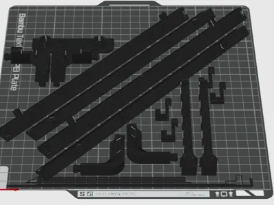 clips and led holder for sliding cover