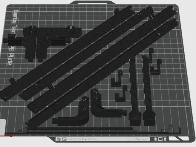 clips and led holder for sliding cover