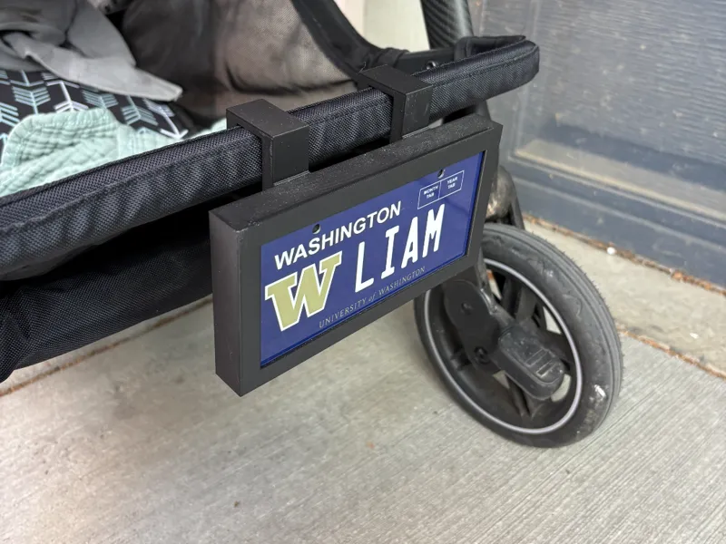 Stroller License Plate Mount