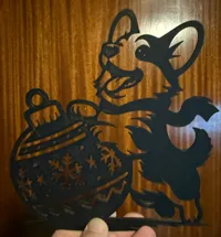 Silhouette murale chien de Noël — photo 2