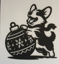 Silhouette murale chien de Noël — photo 1