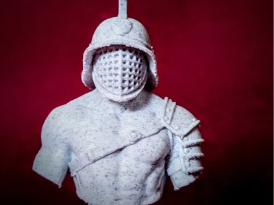 Roman Gladiator Bust – My First Try in Blender