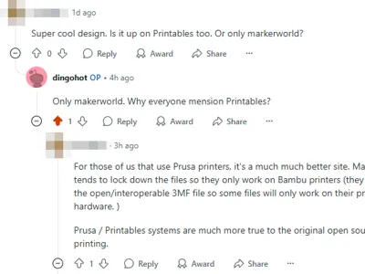 “Can you upload this to Printables too?”