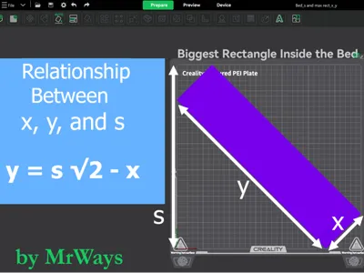 The Biggest Rectangle Inside Your 3D Printer Bed