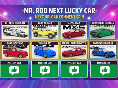 Mr.Rod´s NEXT LUCKY CAR FAV COMMENT WINS!