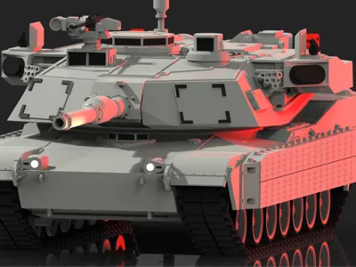 🚧 Project Preview – RC CyberBrick M1A2 Abrams 🚧