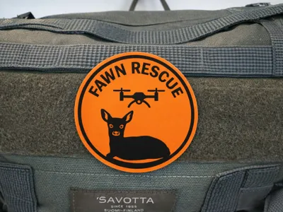 Fawn Rescue Patch for adhesive hook and loop tape