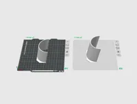 first plate +10mm chute, second plate + 1inch