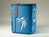 0.2mm, 3 walls, 20% infill, 4 color, Blue, White, Red, Grey