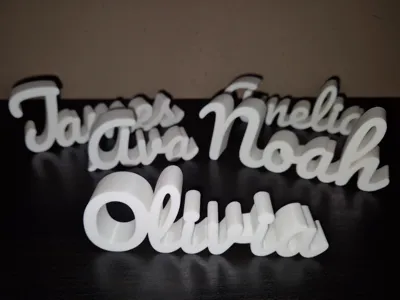 3D Names Decor