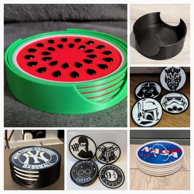 DelPrints 3D Stackable Coasters