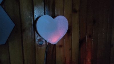 Heart-Shaped LED Lamp with WLED and WEMOS D1 USB-C
