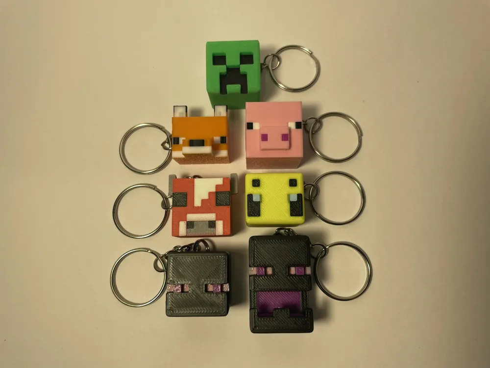 Minecraft Pig Keychain by T MakerWorld: Download Free 3D Models