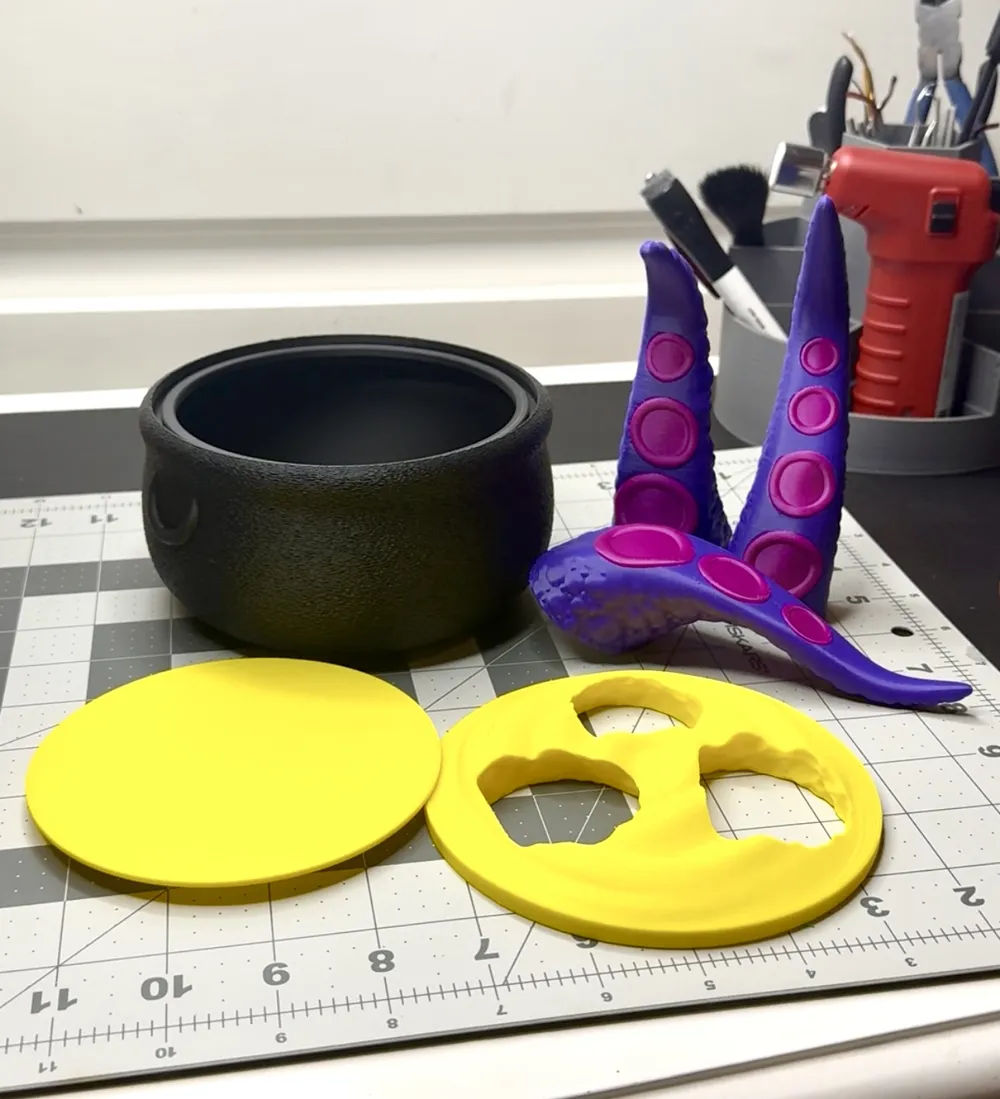 Halloween Cauldron Candy Bowl by KD3D MakerWorld: Download Free 3D Models